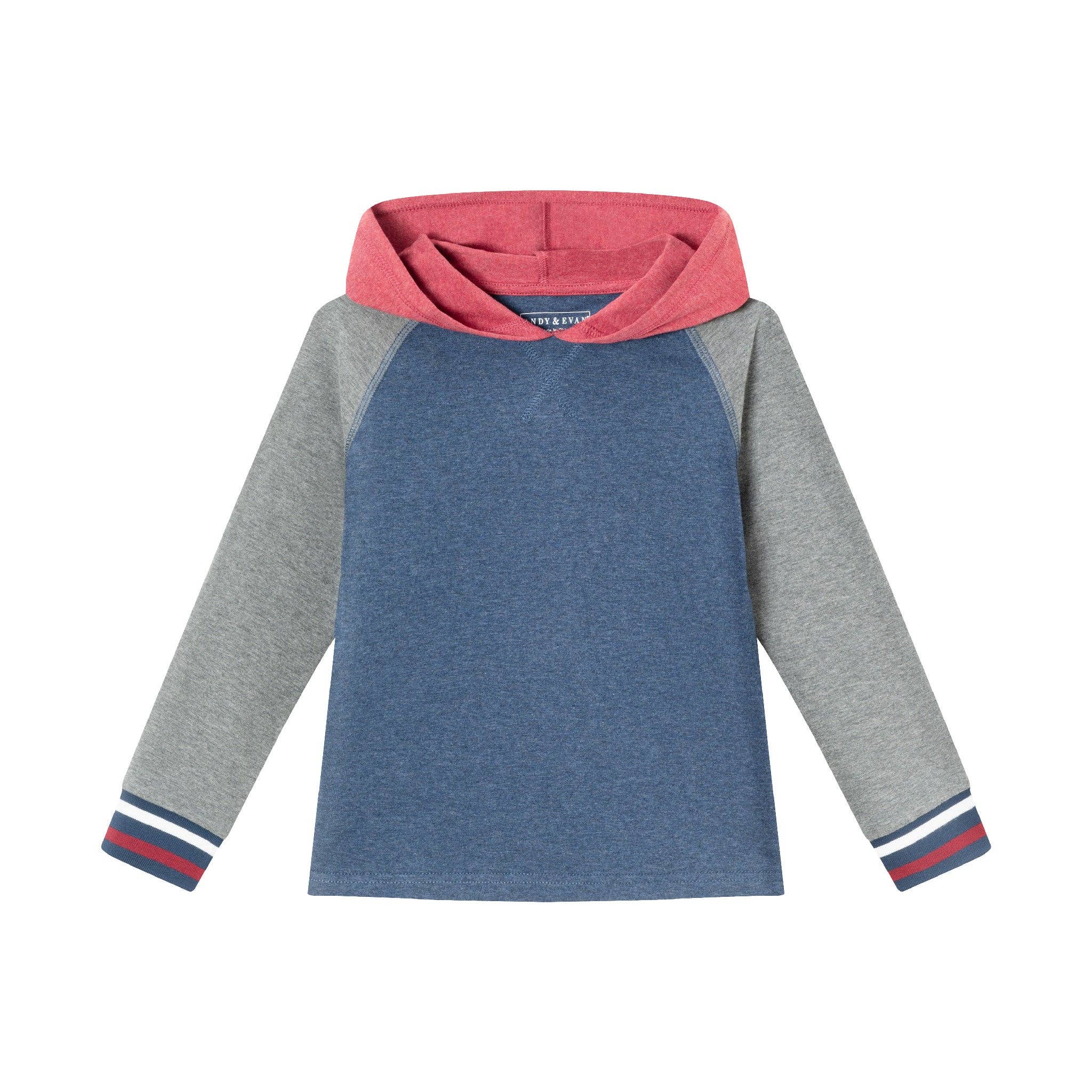 Kids Hooded Colorblocked Jersey Tee