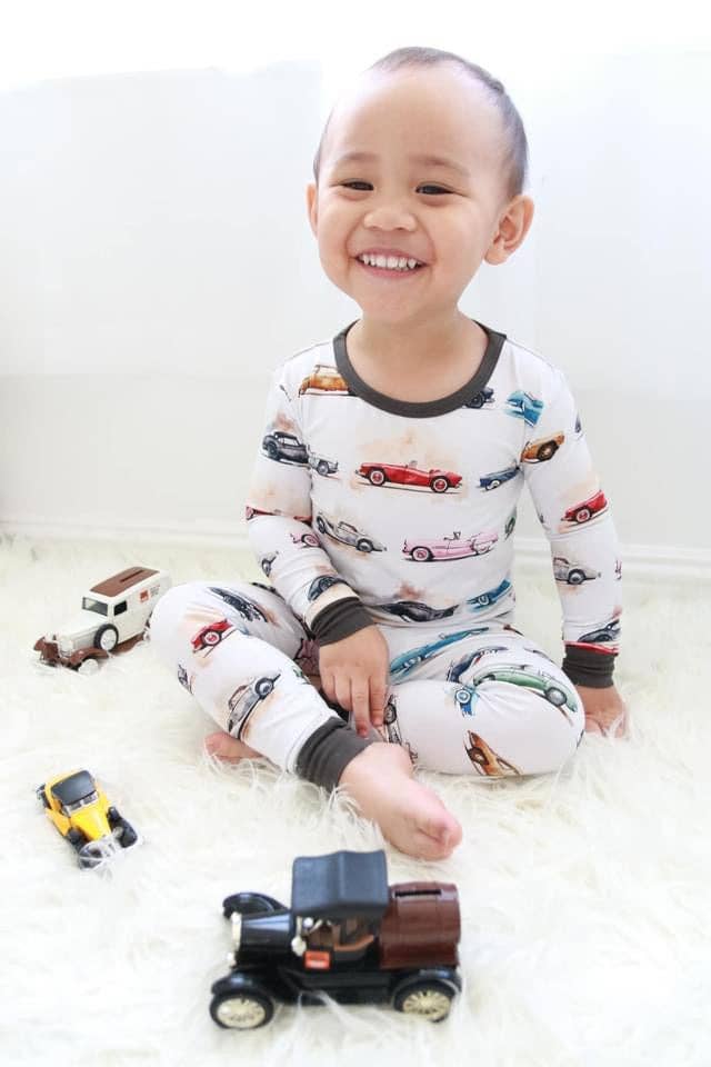 Vintage Vrooms Long Sleeve Lounge Set