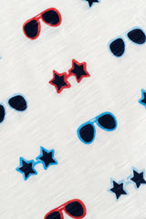 Slub Shorty Romper_Patriotic Sunglasses