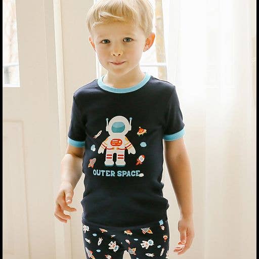 Space Boy Short Sleeve Pajama Set