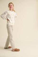 TWEEN KIDS GIRLS CREW NECK SWEATER  (7-14)