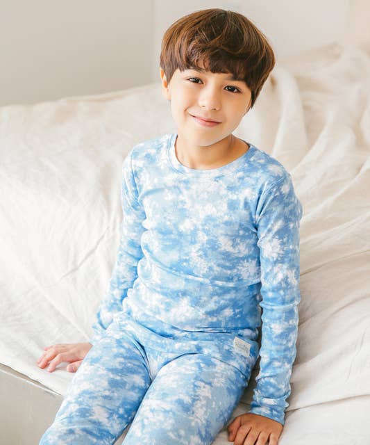 Prism Milk Blue Long Sleeve PJ's