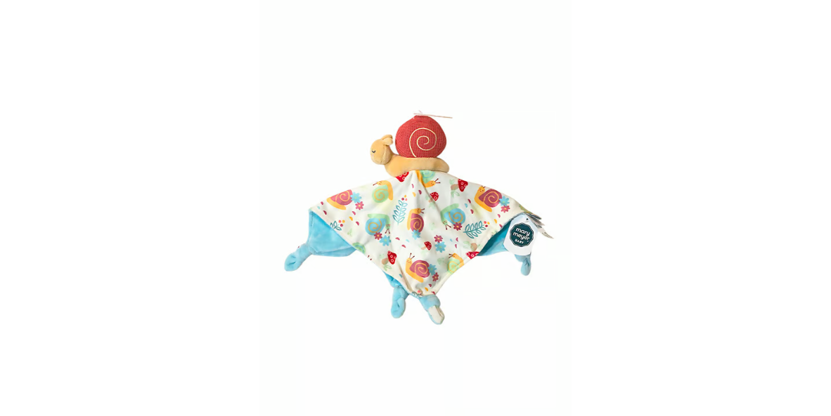 Mary Meyer® Skippy Snail Mushroom Knotted Lovey Security Blanket 12" X 12"