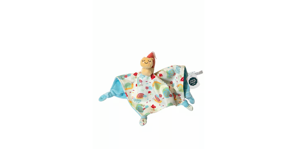 Mary Meyer® Skippy Snail Mushroom Knotted Lovey Security Blanket 12" X 12"