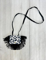 Cow Fringe Purse