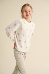 TWEEN KIDS GIRLS CREW NECK SWEATER  (7-14)