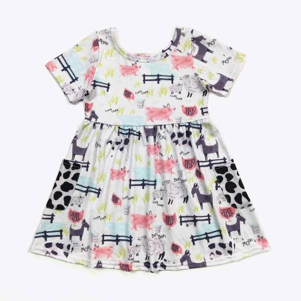 Goats on the Farm Girls Dress