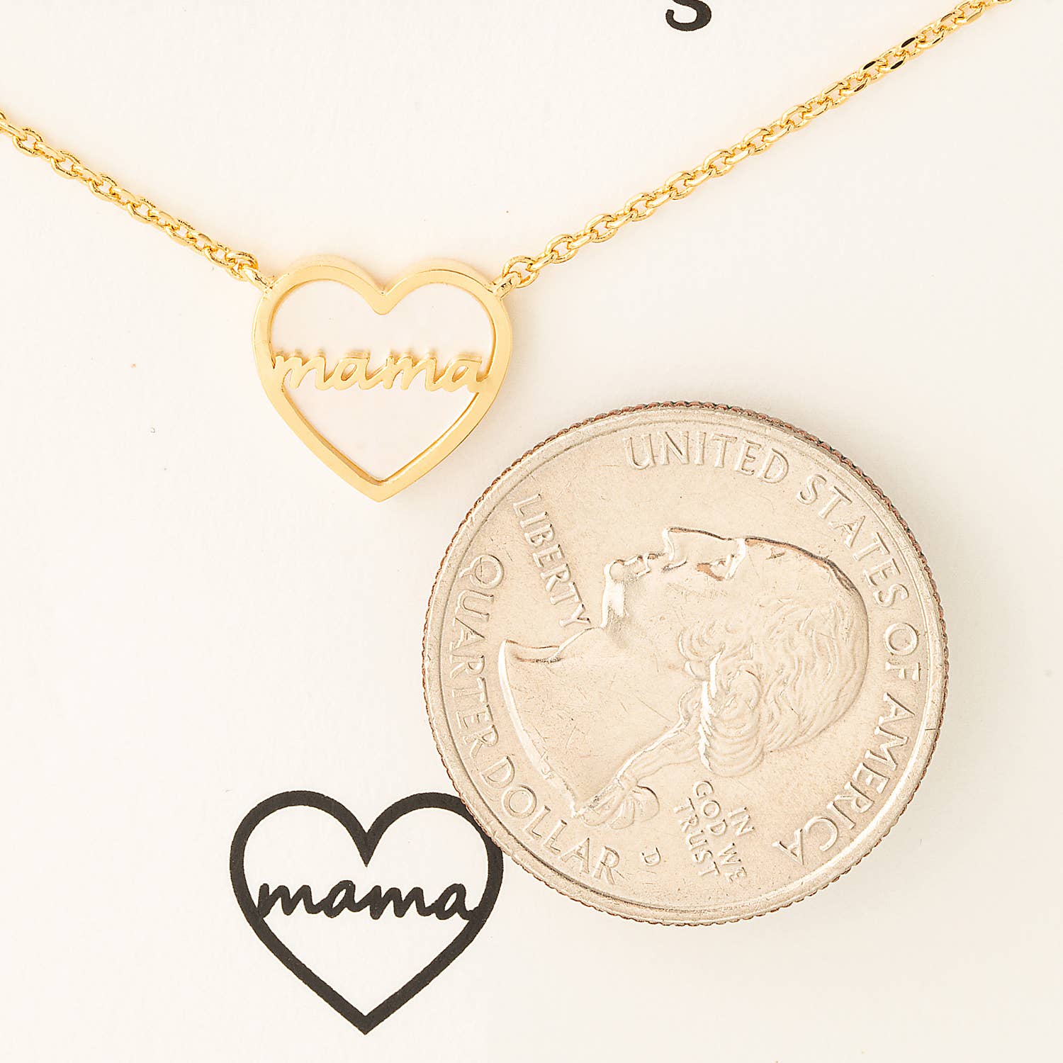 Mama Heart Pendant Necklace