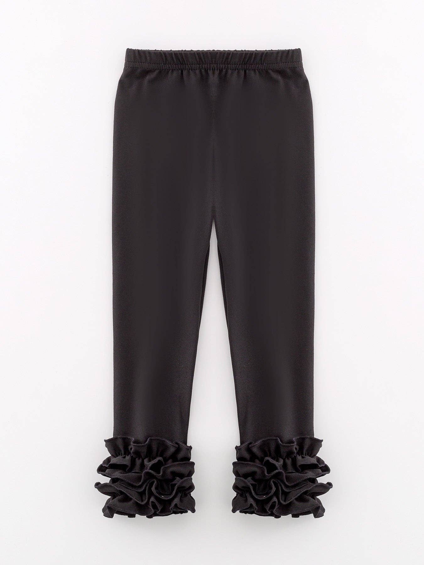 Milk Silk Ruffled Solid Color Pants