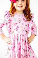 Boot Ruffle Twirl Dress