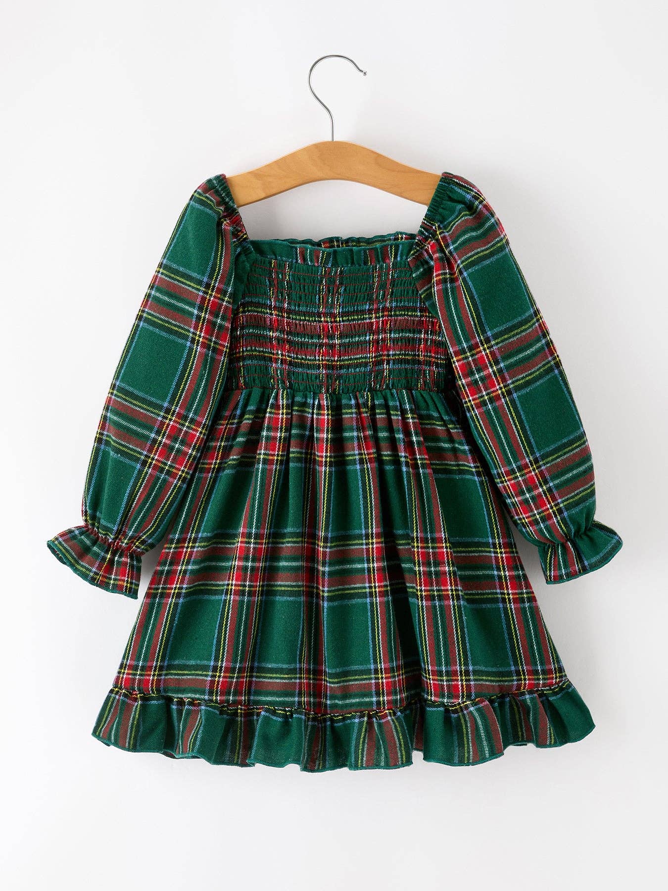 Christmas Green Plaid Dress