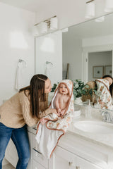 Copper Pearl Premium Baby Knit Hooded Towel - Ferra