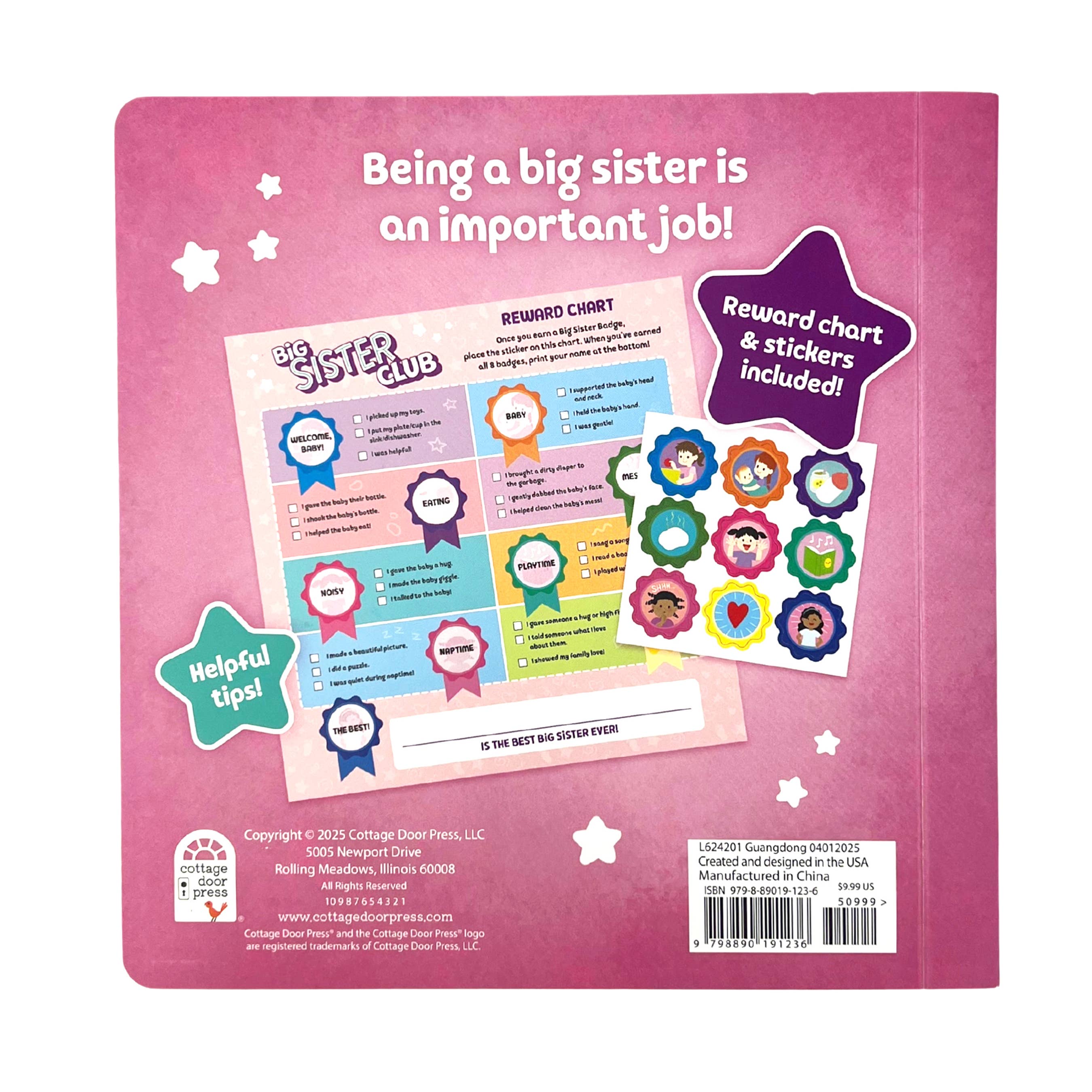 Big Sister Club Board Book with Reward Chart & Stickers