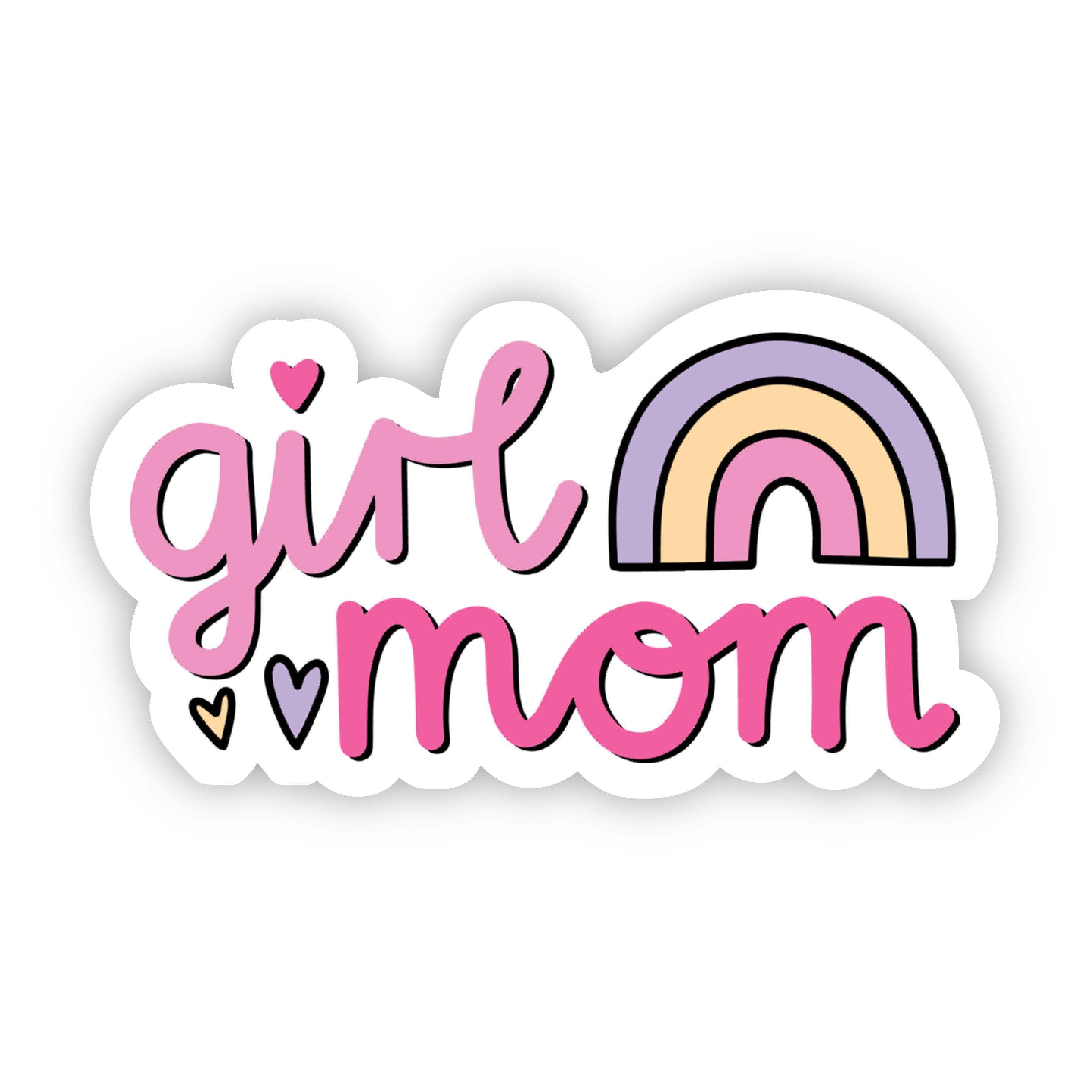 Girl Mom Rainbow Sticker