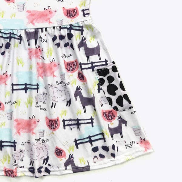 Goats on the Farm Girls Dress