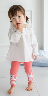 Vaenait Baby - Baby Leggings - Pink Bunny
