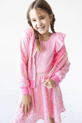 Mila & Rose - Bubblegum Pink Sequin Jacket