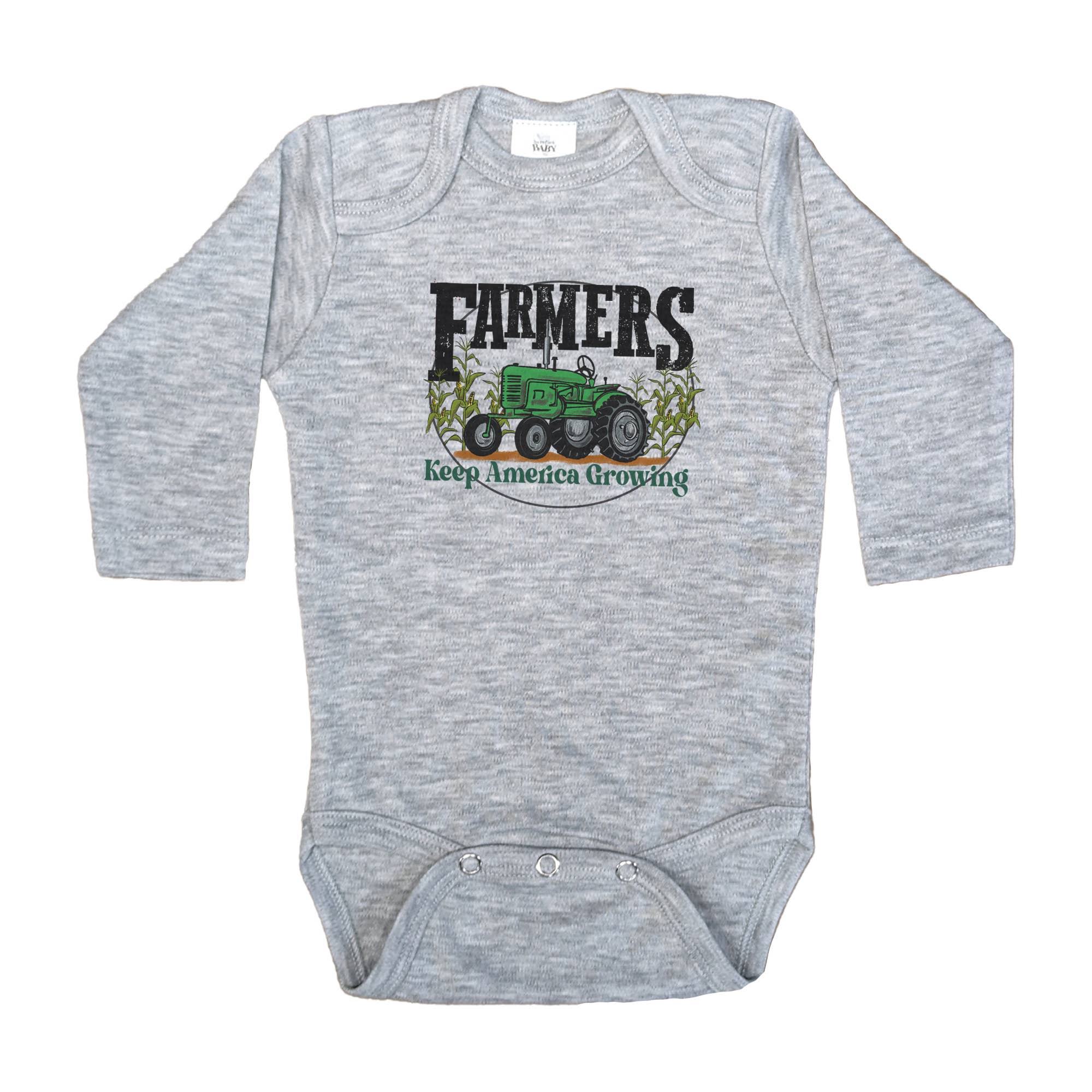 Farmers Growing America Green Tractor Bodysuit