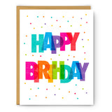 Happy Birthday Colorful - Birthday Card