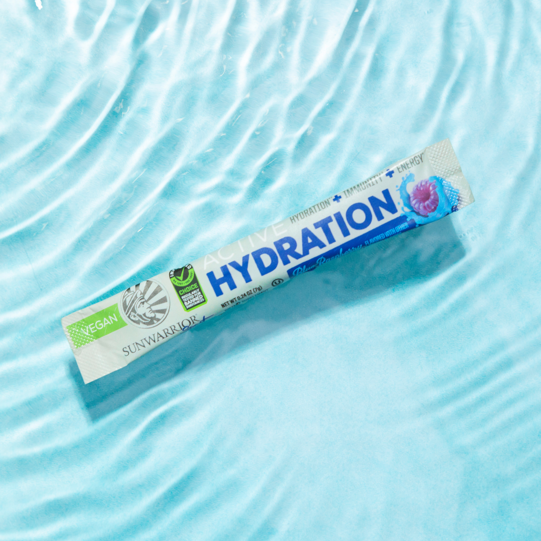 Sunwarrior - Blue Raspberry Active Hydration Sticks - 18 Sticks