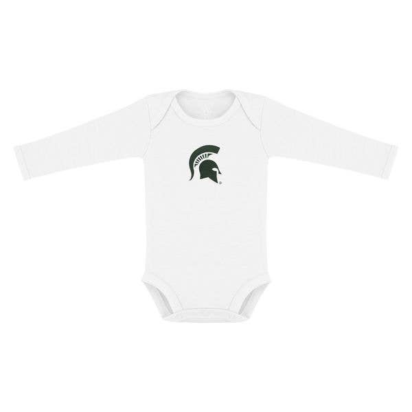Michigan State Spartans Solid Infant Long Sleeve Bodysuit