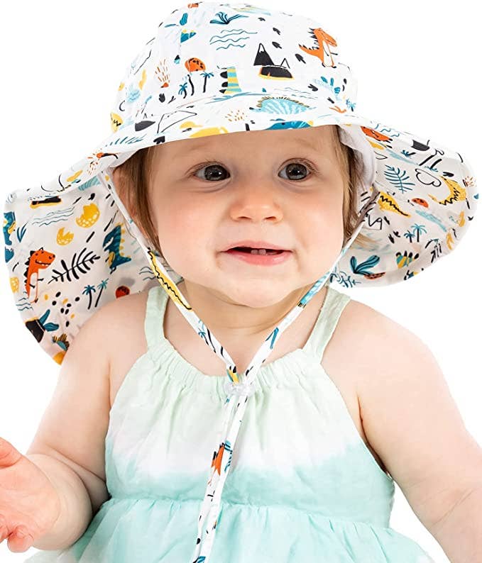 Infant/Toddler Patterned Bucket Hat - Dinosaurs & Volcanoes