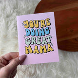 "You're Doing Great Mama" Retro Greeting Card