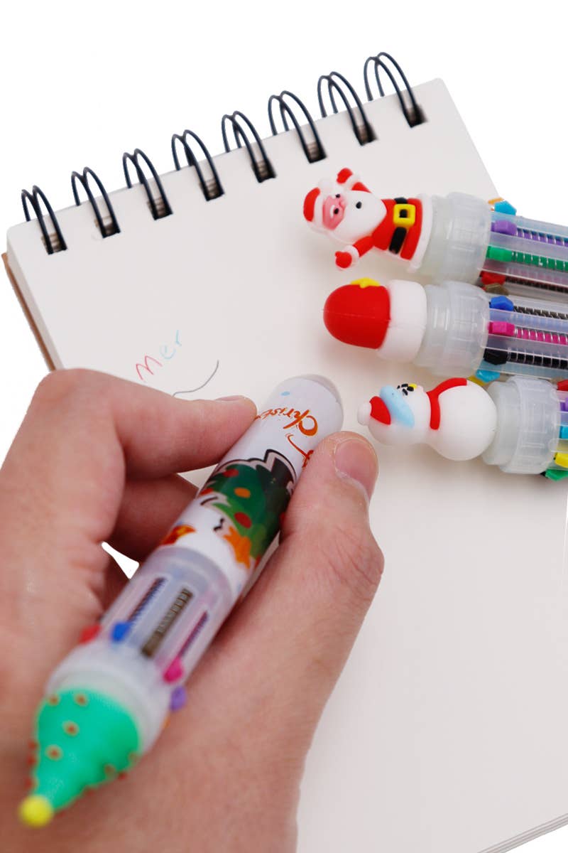 Merry Christmas 10-in-1 Multicolor Ballpoint Pen