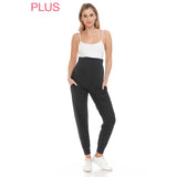 Plus Size Buttery Soft Maternity Comfort Print Joggers