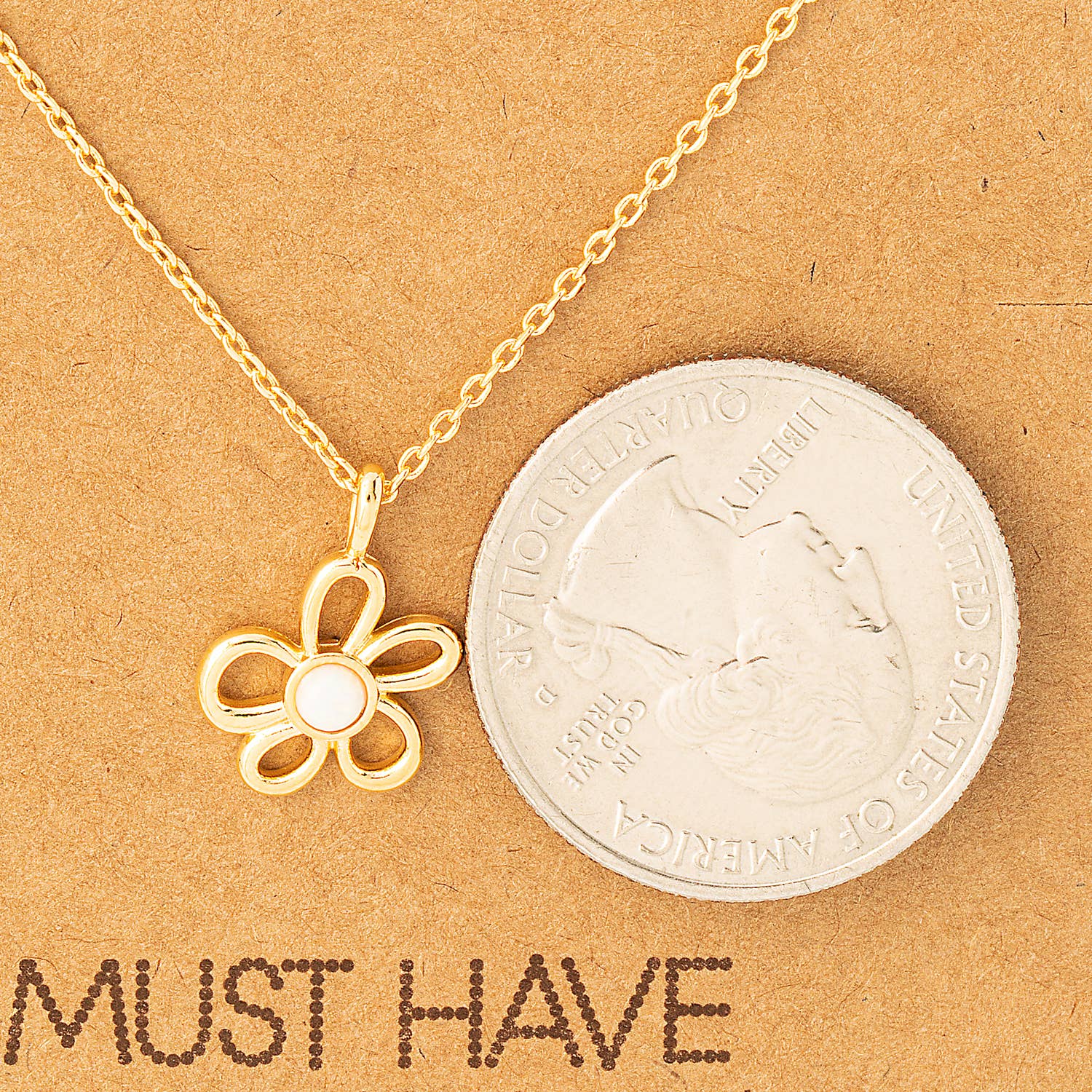 Flower Cutout Pendant Necklace