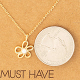 Flower Cutout Pendant Necklace