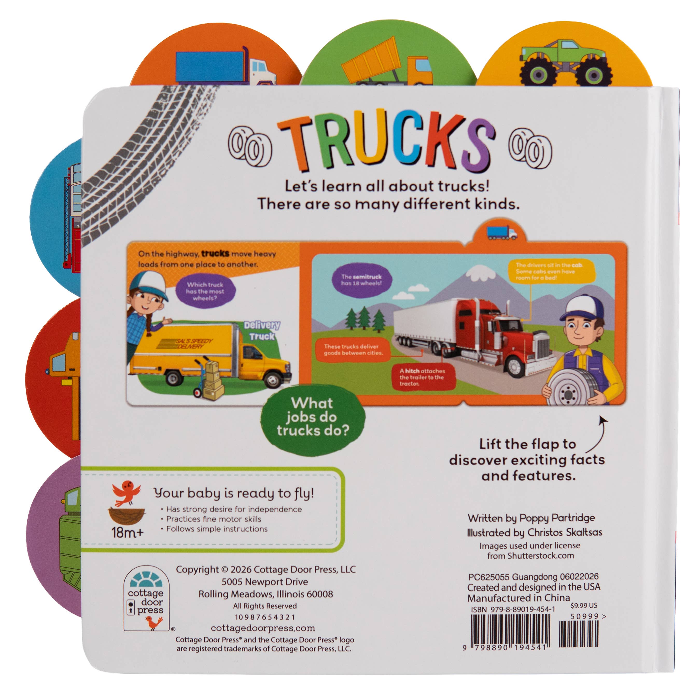 Trucks - Lift a Flap Board Book with Explore Tabs