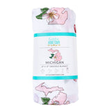 Michigan Baby Swaddle Blanket (Floral)