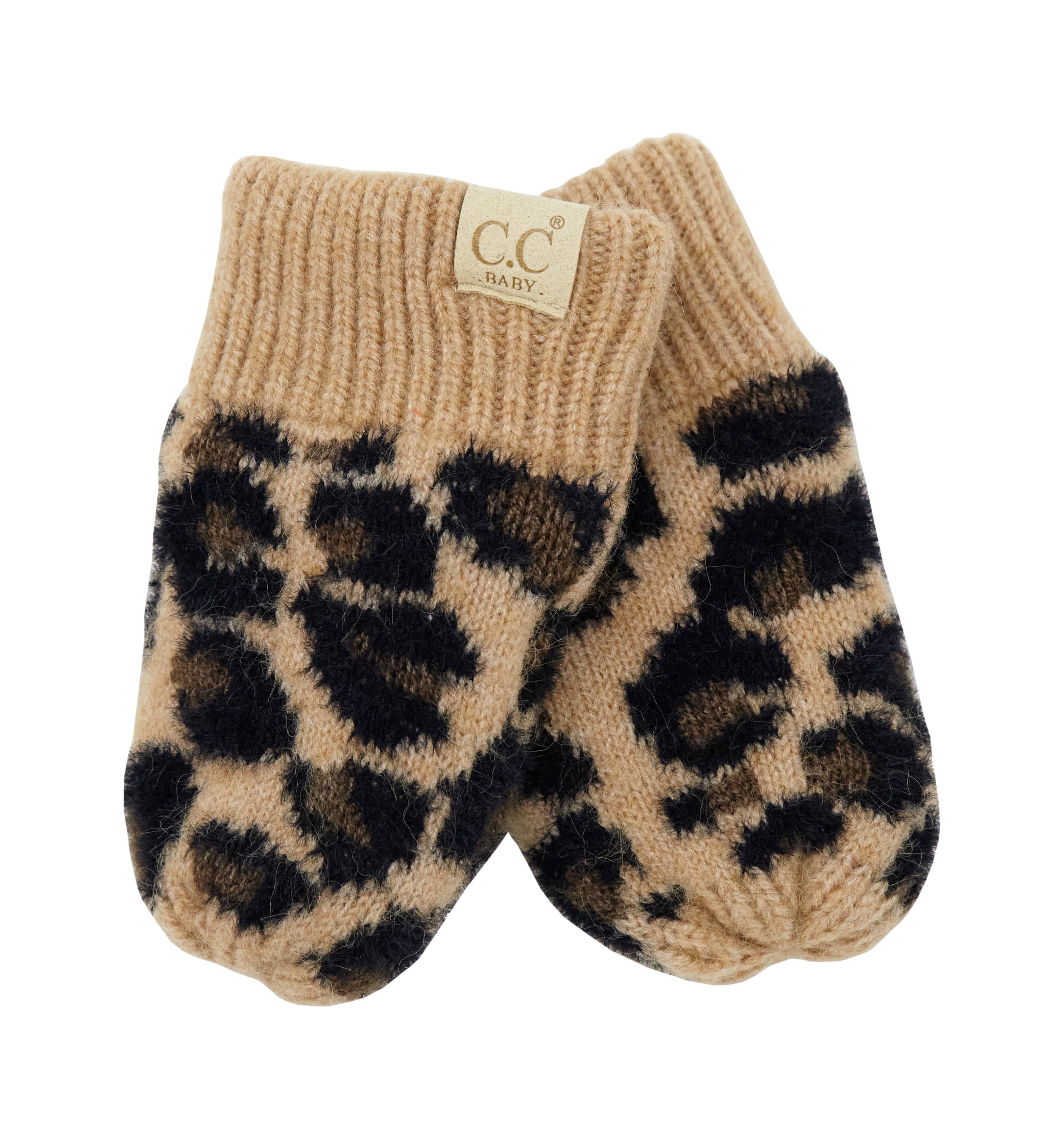 Baby Mitten - Leopard - Latte