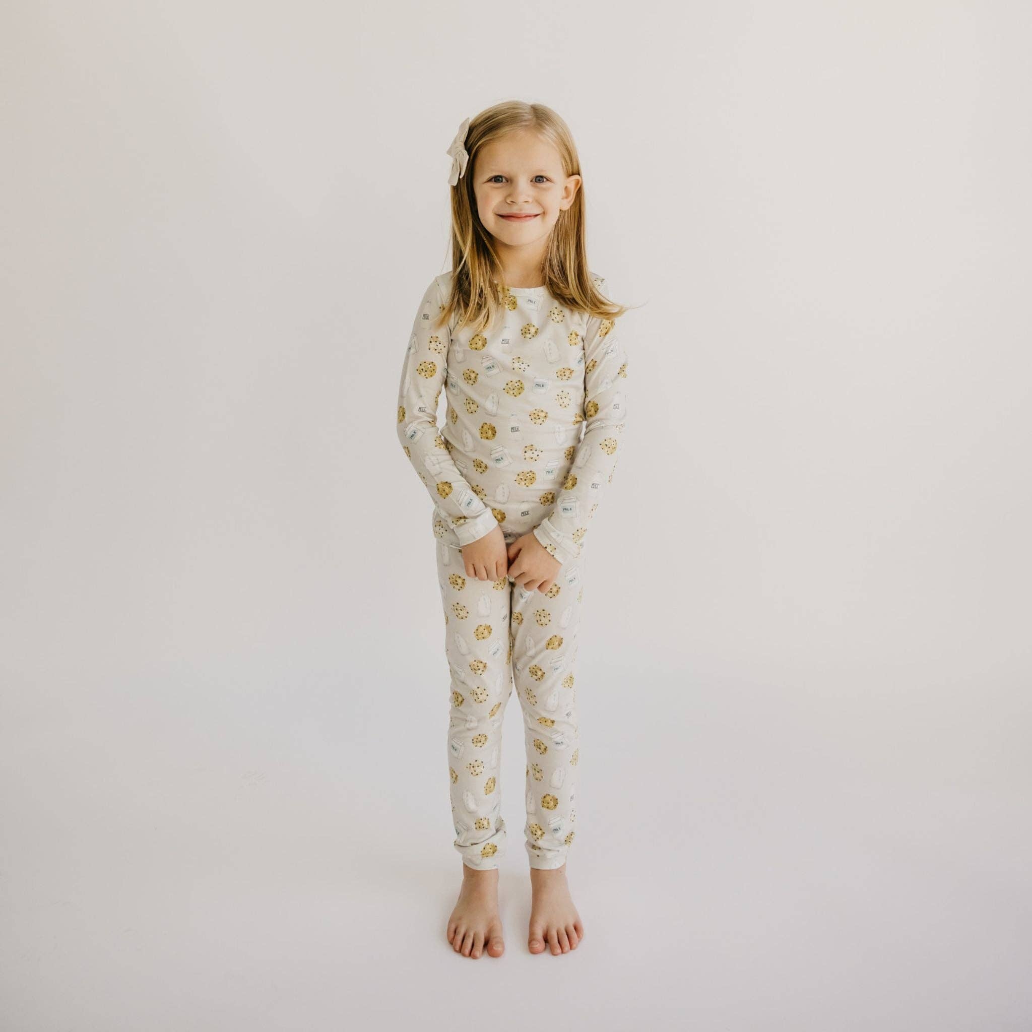 2pc Long Sleeve Pajama Set - Chip