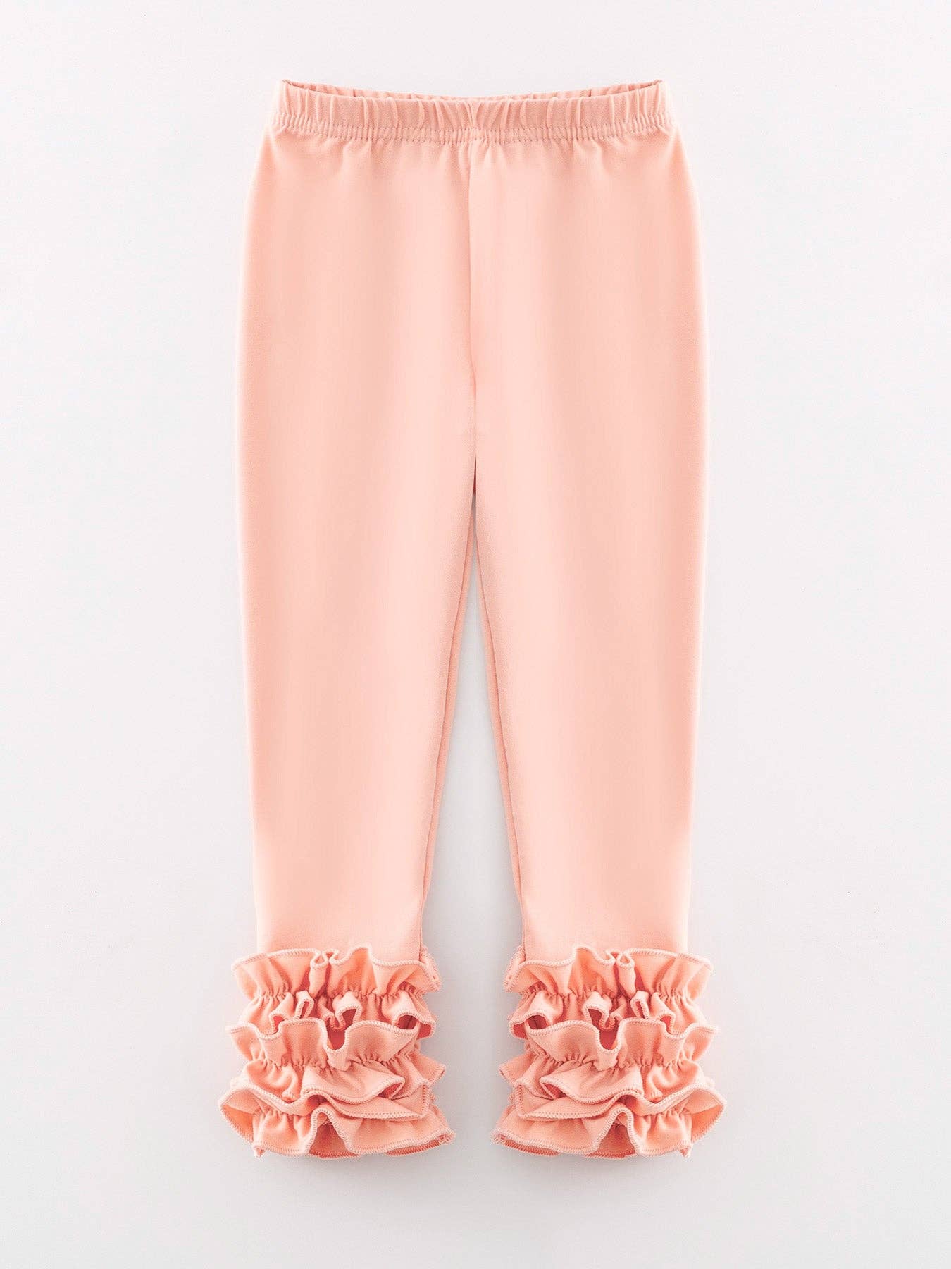 Milk Silk Ruffled Solid Color Pants