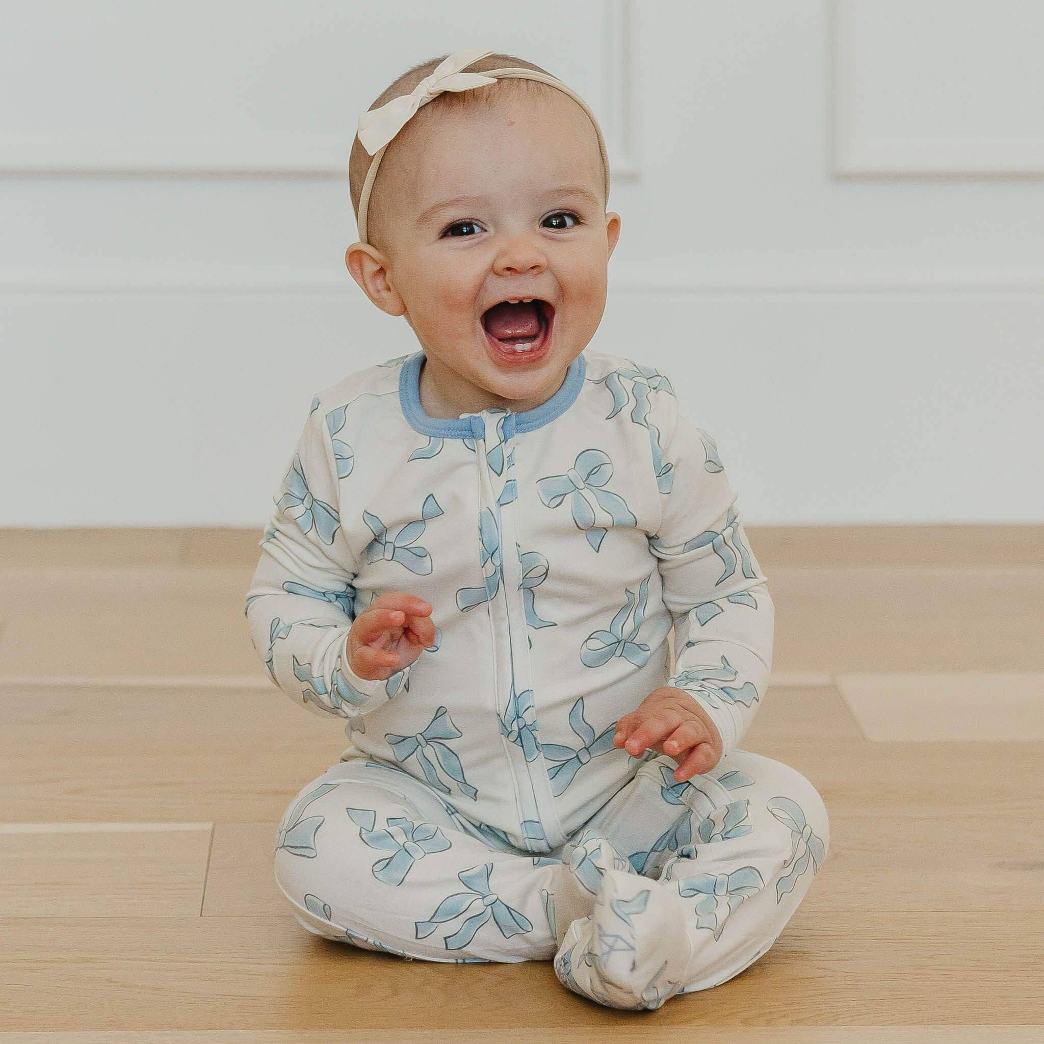 Copper Pearl Zip-Up Footie Pajama - Daphne