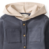 Hooded Button Down Shirt Set
