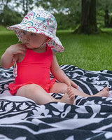 Infant/Toddler Patterned Bucket Hat - Rainbows & Clouds