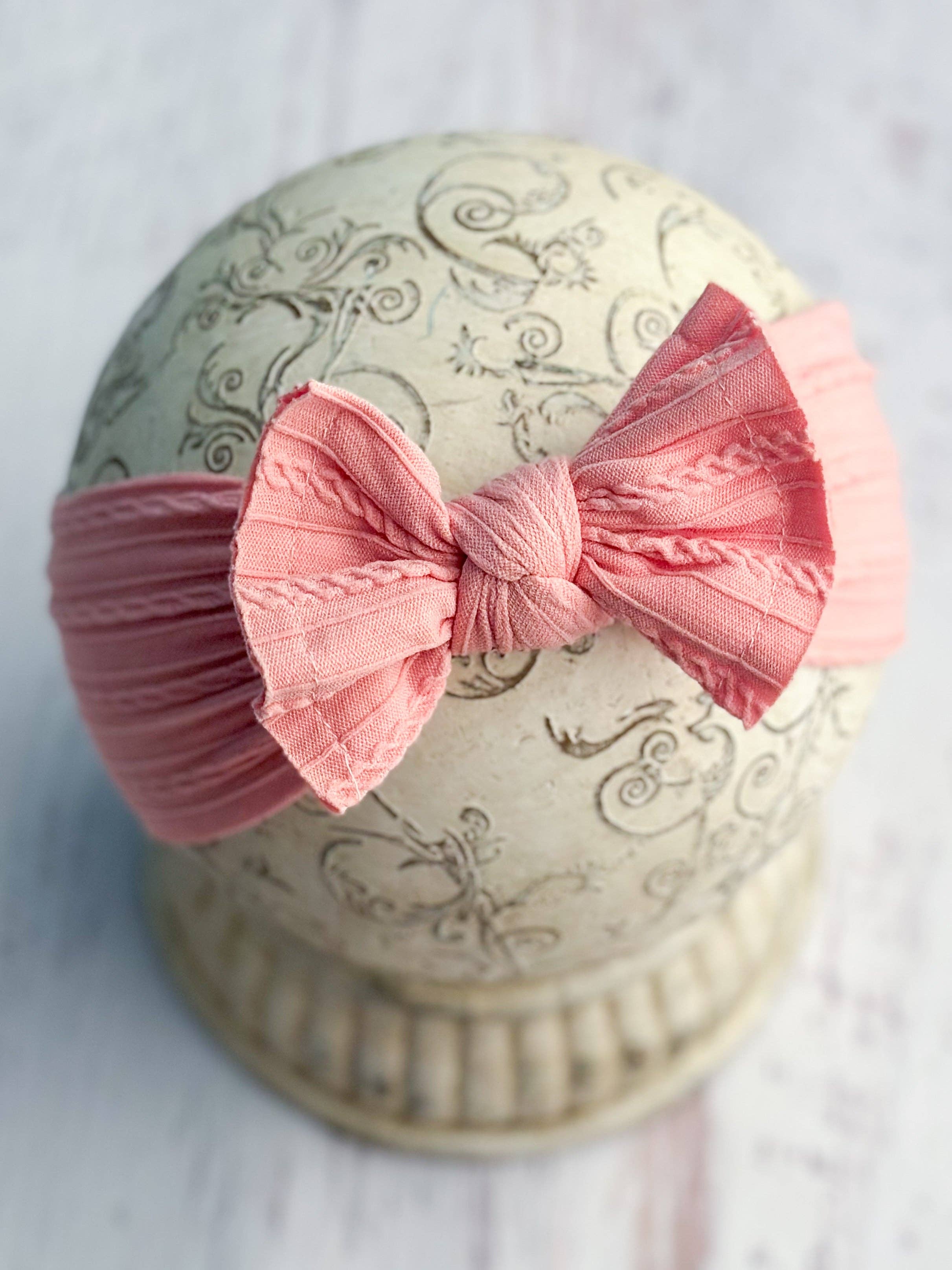 Cable Knit Bow Headbands