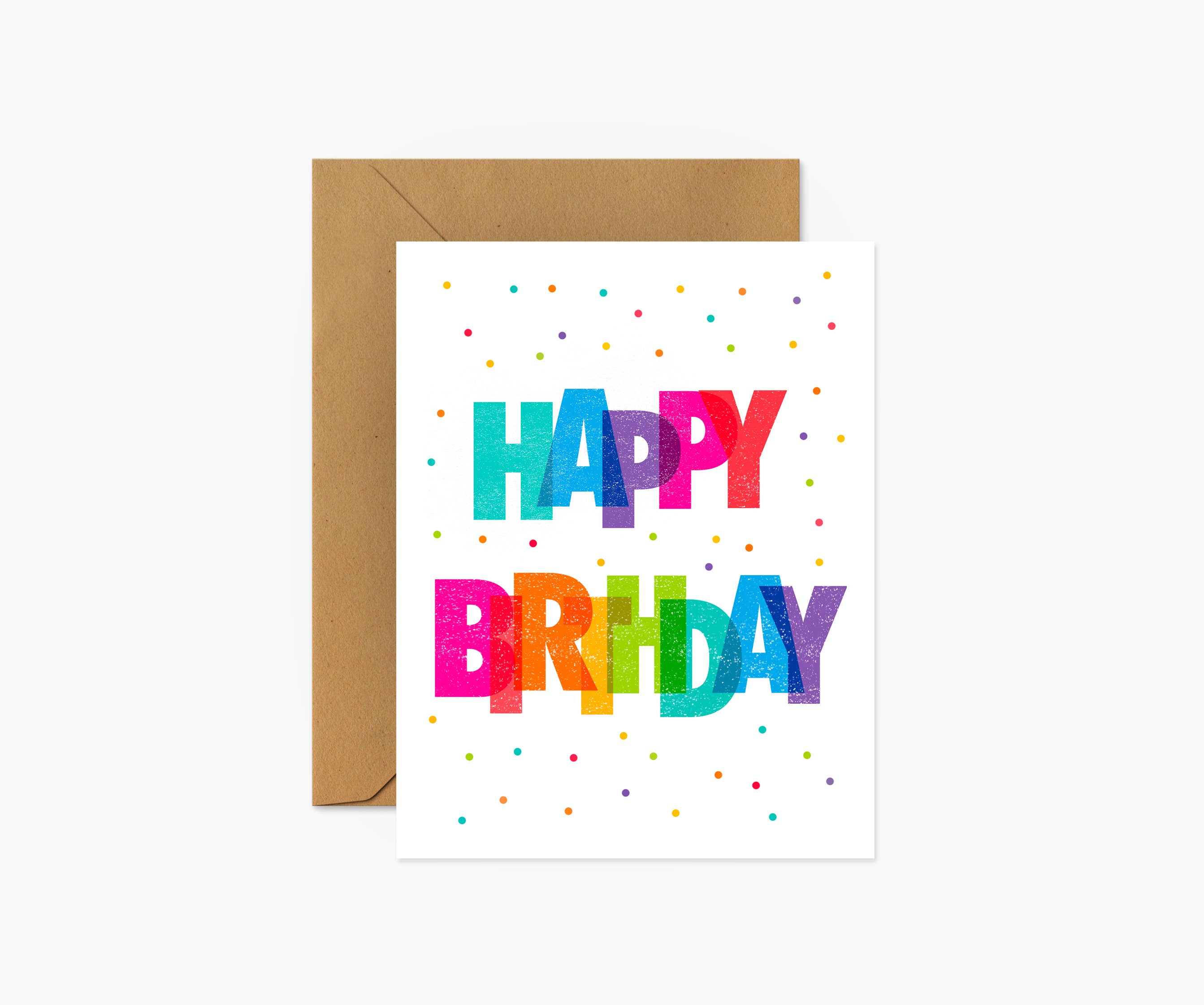 Happy Birthday Colorful - Birthday Card