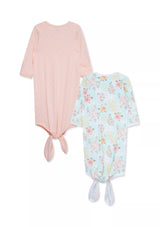 Little Me Baby Girls Meadow Knot Nightgowns - 2 Pack