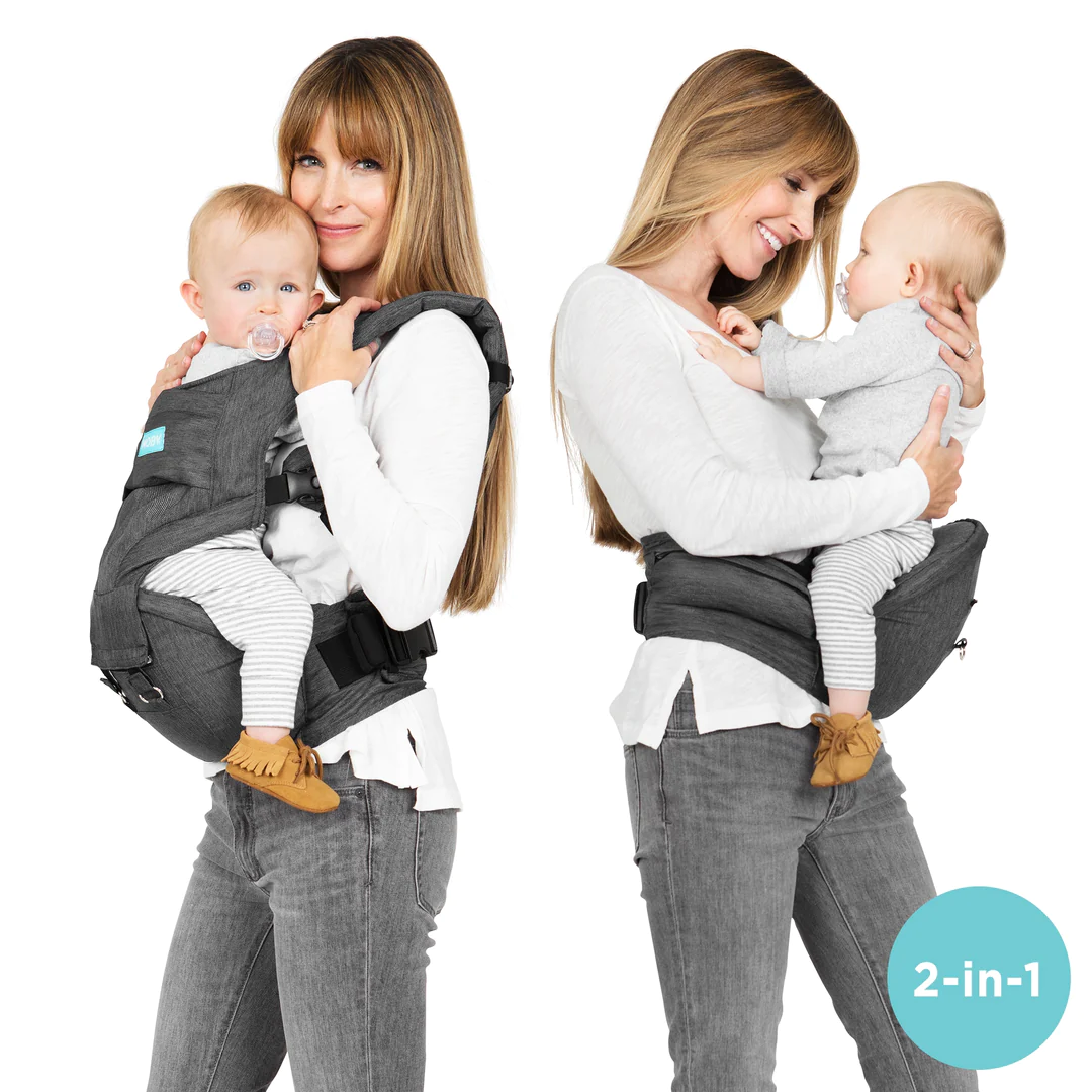 Moby 2-In-1 Carrier + Hipseat- Grey