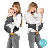 Moby 2-In-1 Carrier + Hipseat- Grey