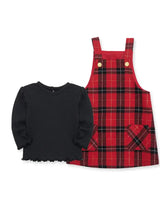 Little Me Girls Red & Black Jumper Set