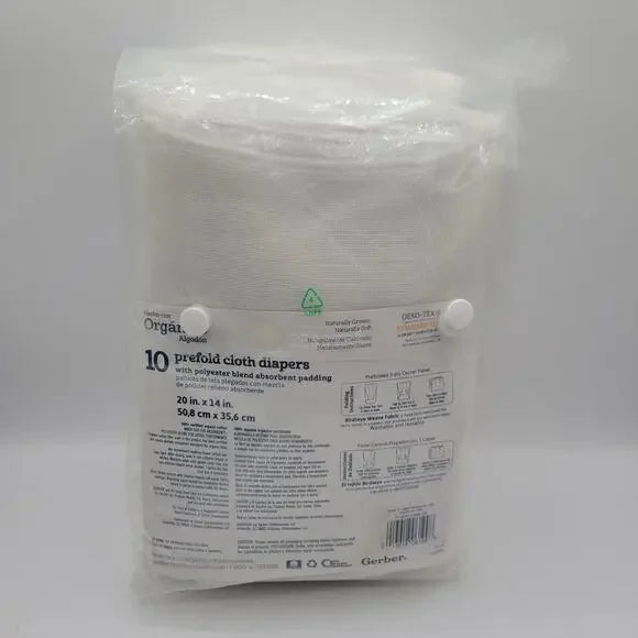 Gerber - 10 Pack Cloth Organic Diapers