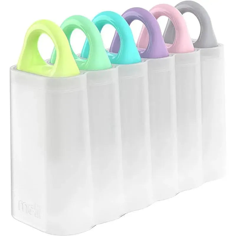Melii - Ice Pop Molds with Tray, 6 Make-Your-Own Popsicle Molds
