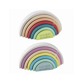 Green Wood Rainbow Stacking Toy