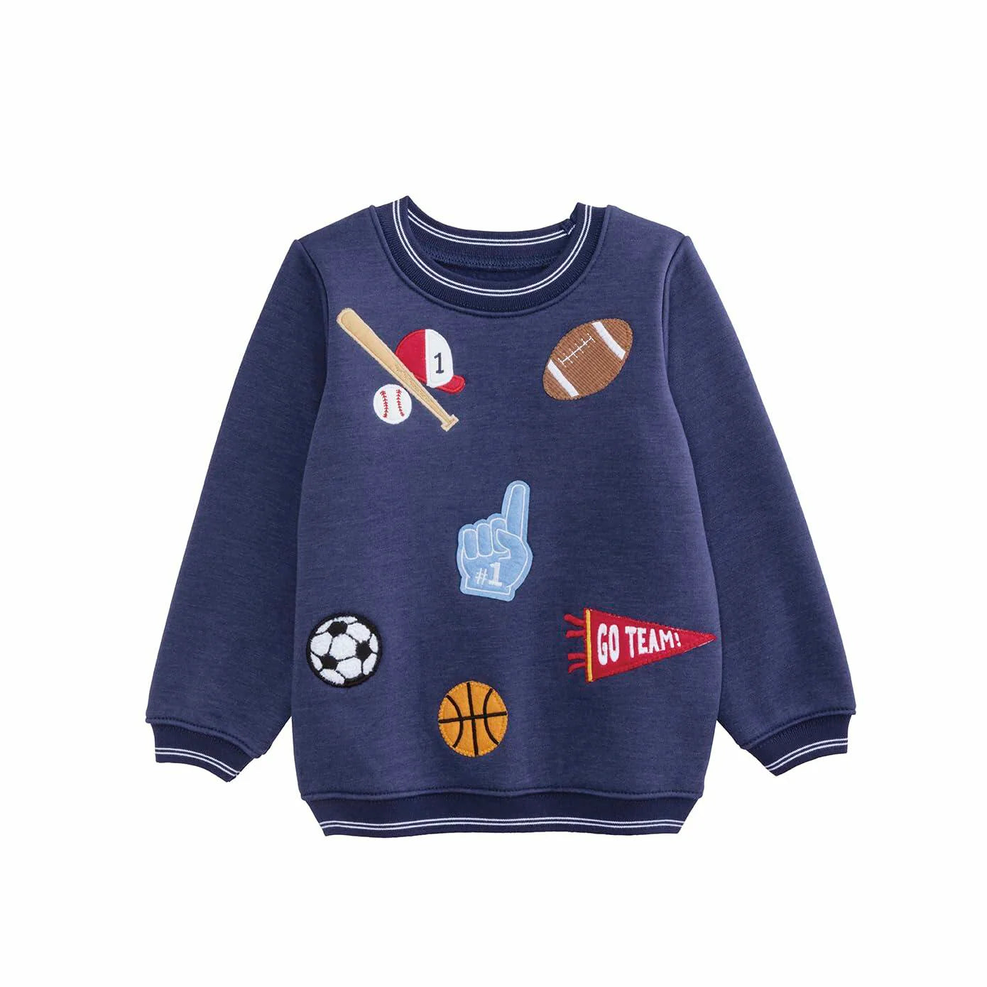 Sports Patched Toddler Sweatshirt