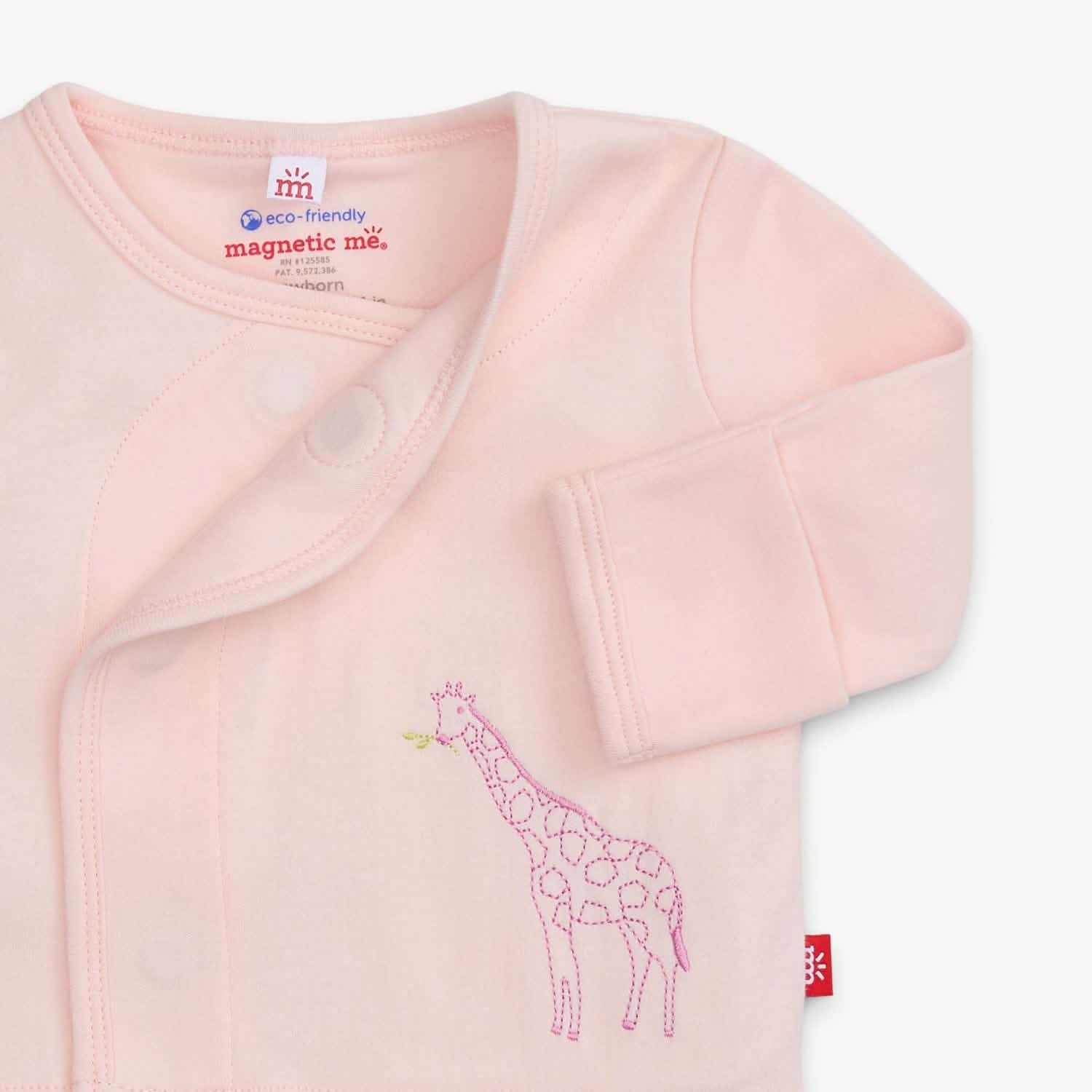 Magnetic Me- Pink Jolie Giraffe Organic 3Pc Kimomo Set